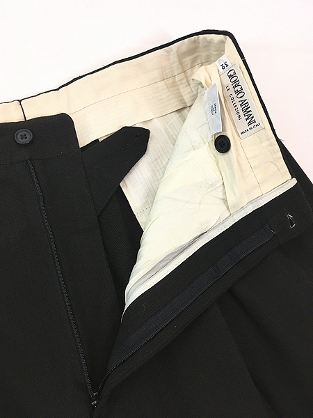 古着 90s Italy製 GIORGIO ARMANI 2タック 上質 ストライプ ウール