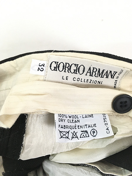 古着 90s Italy製 GIORGIO ARMANI 2タック 上質 ストライプ ウール