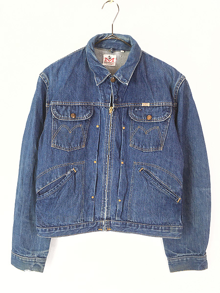 古着 60s USA製 Blue Bell Maverick 11MJZ フロント ジップ ミミ付