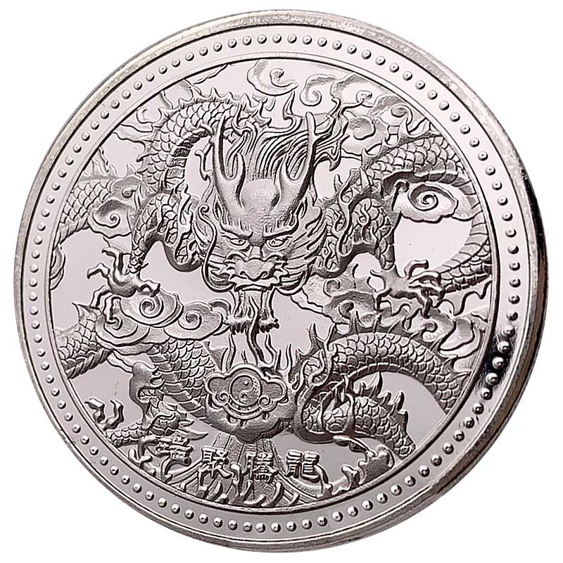 Chinese Silver Dragon Coin | Dragon Vibe