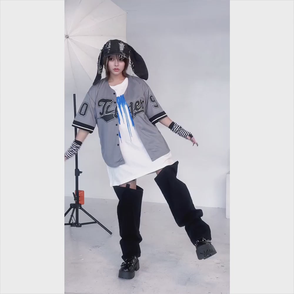 EXAMPLE ベースボール セットアップ サルエルパンツ ゲームシャツ