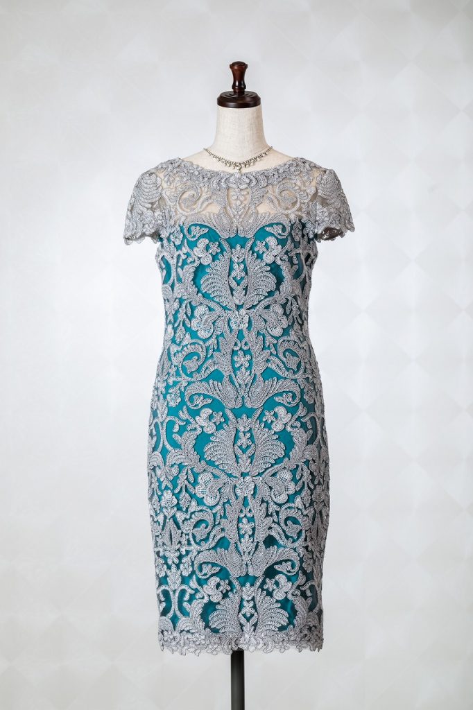 新品 Tadashi Shoji タダシショージ コードレス 総レース ワンピース 6