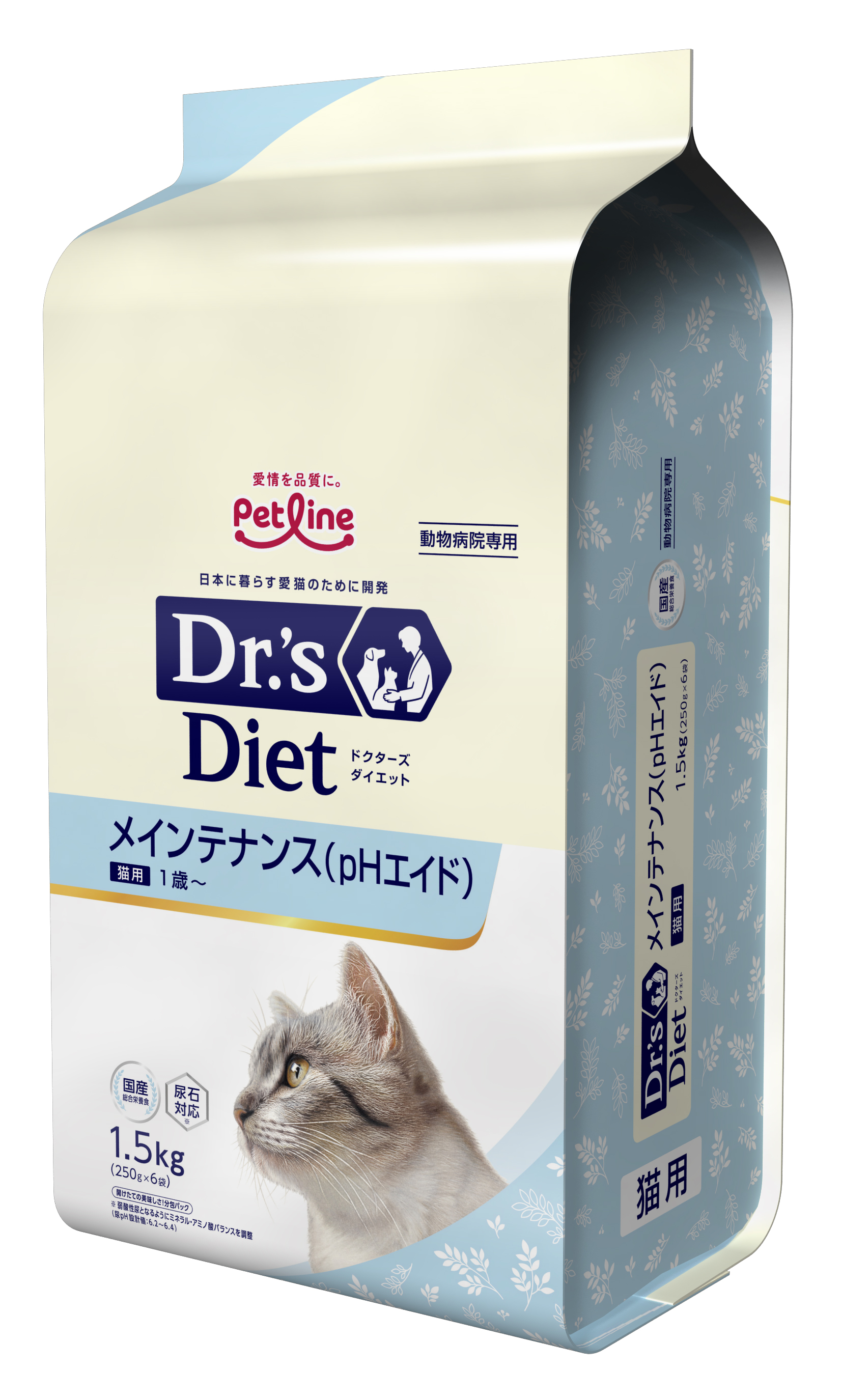 ドクターズケア 猫用 尿石ケア チキンテイスト1.5kg×3袋