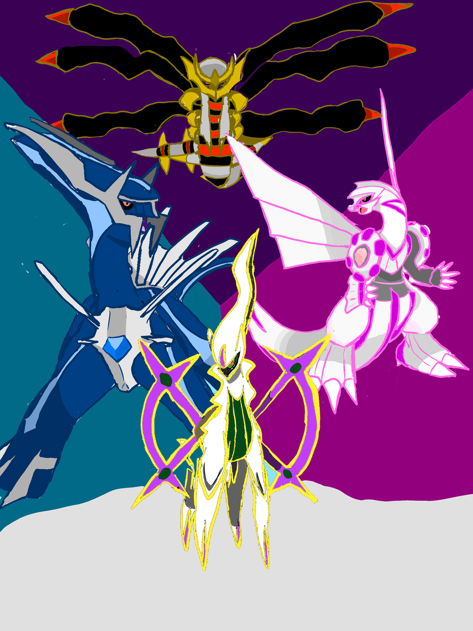 連番PSA10 四神 アルセウス ディアルガ パルキア ギラティナUR 四神