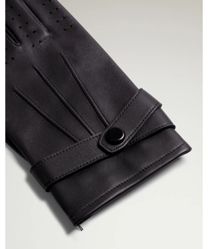 dunhill/ダンヒル通販 | ブラック レザー ラップ ドライビンググローブ