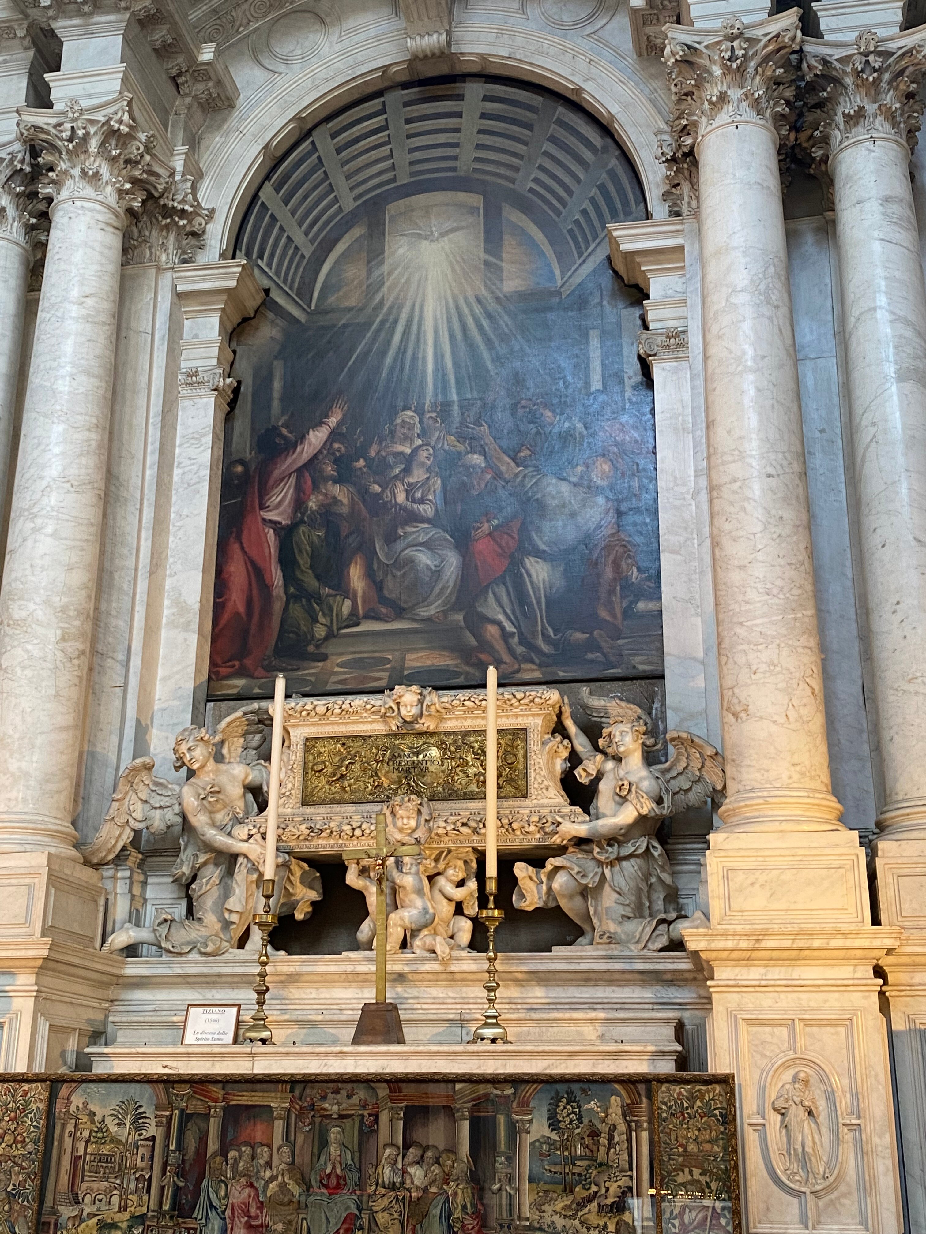 サンタ・マリア・デッラ・サルーテ聖堂 油絵 F6号 額縁付き サンタ