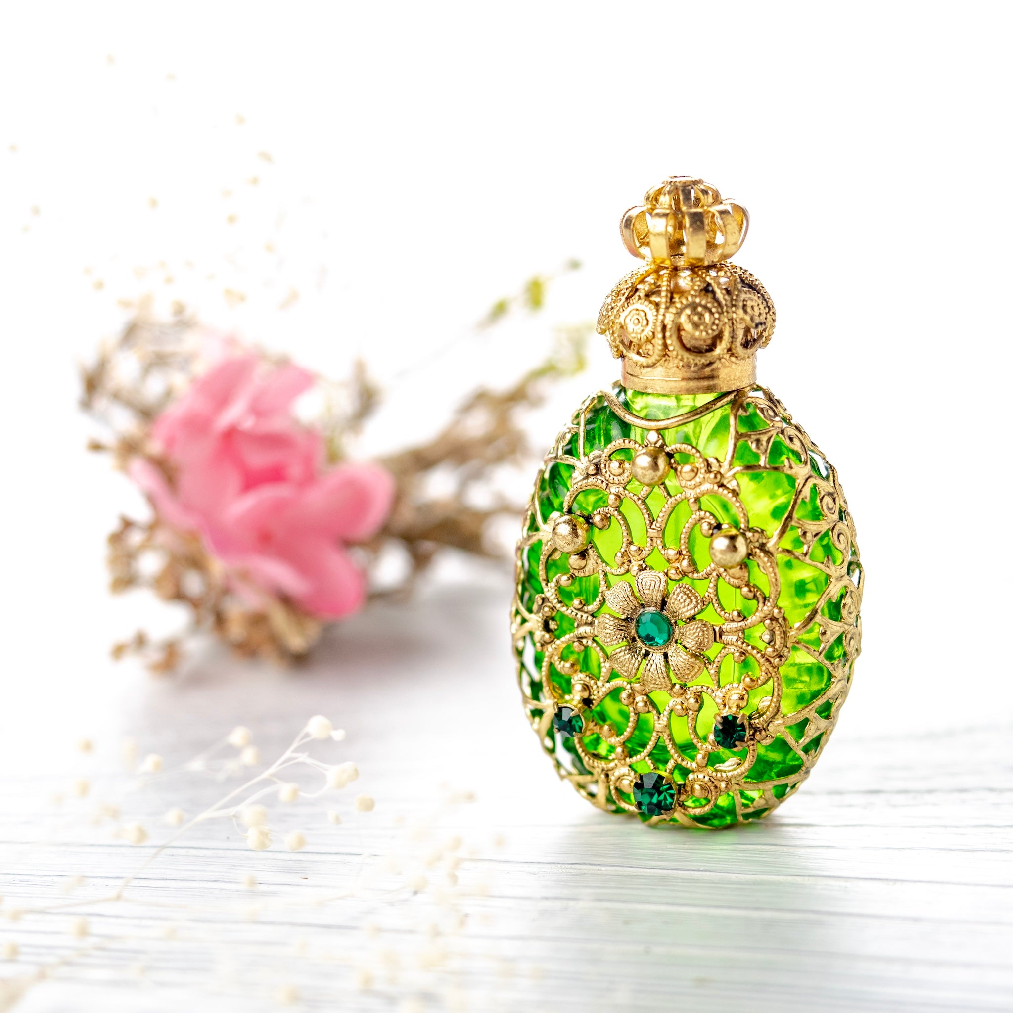 チェコガラス瓶 チェコ製 ガラスの香水瓶 LIX016