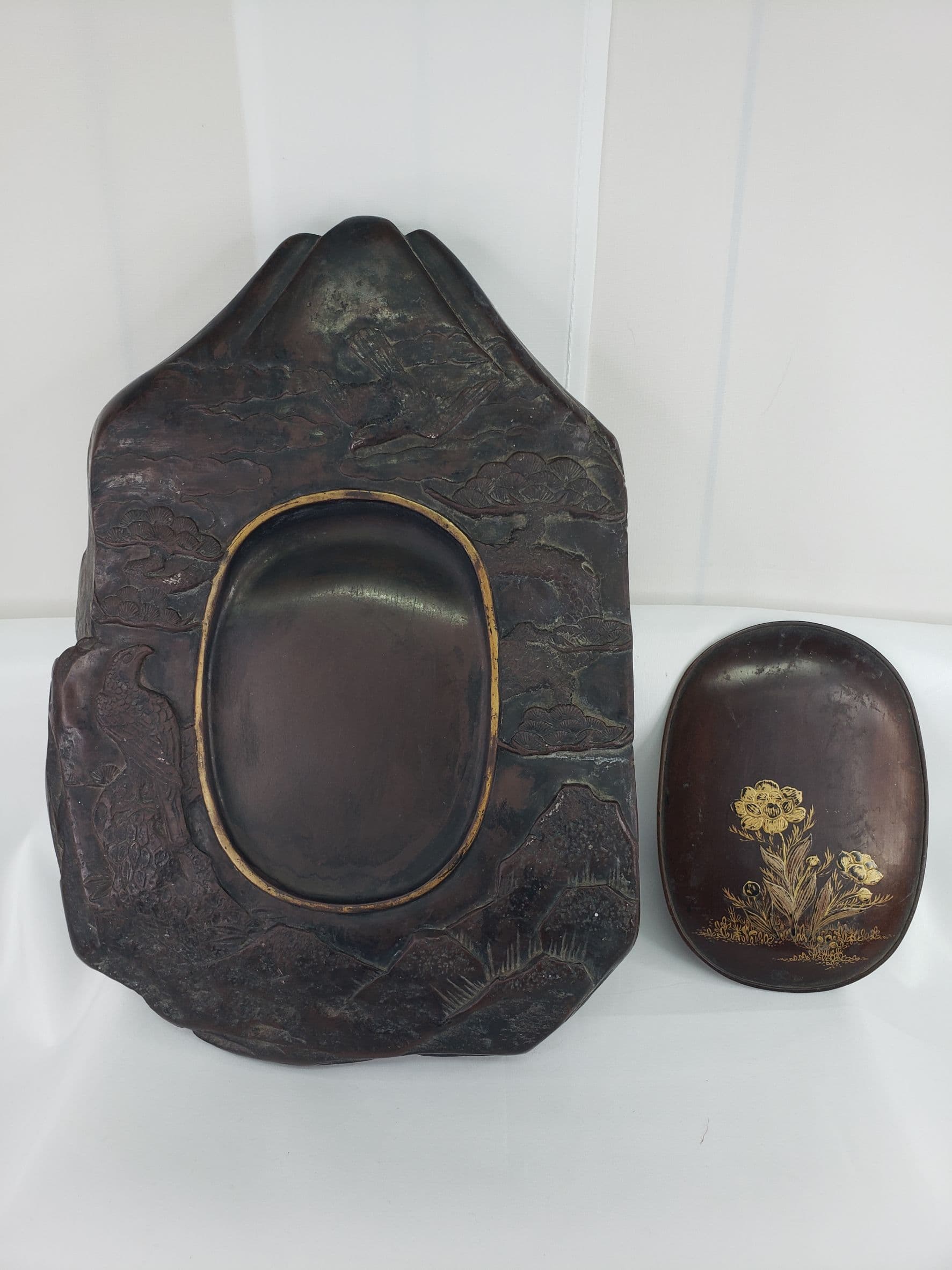 硯 端渓硯 文字関梅谷刻 書道 【公式通販】