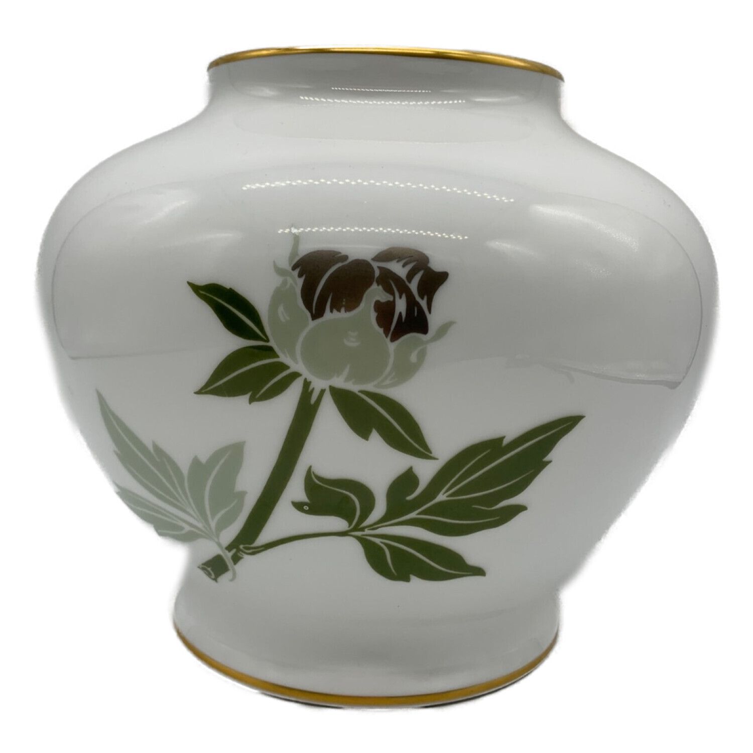 大倉陶園 OKURA 金蝕薔薇文 花瓶 N 6265 大倉陶園OKURA金