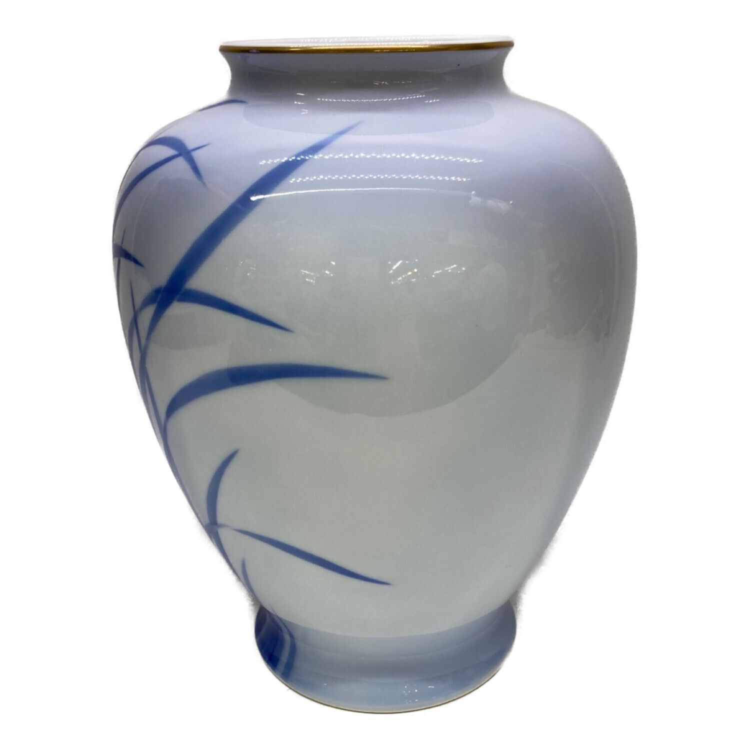 深川製磁 陽刻鶴紋 花瓶 高さ約38cm 深川製磁花瓶