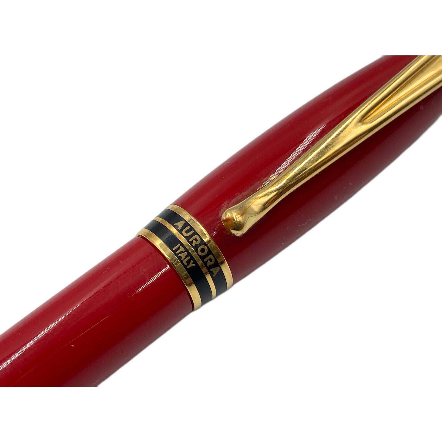 AURORA (オーロラ) 万年筆 レッド×ゴールド ペン先F イプシロン