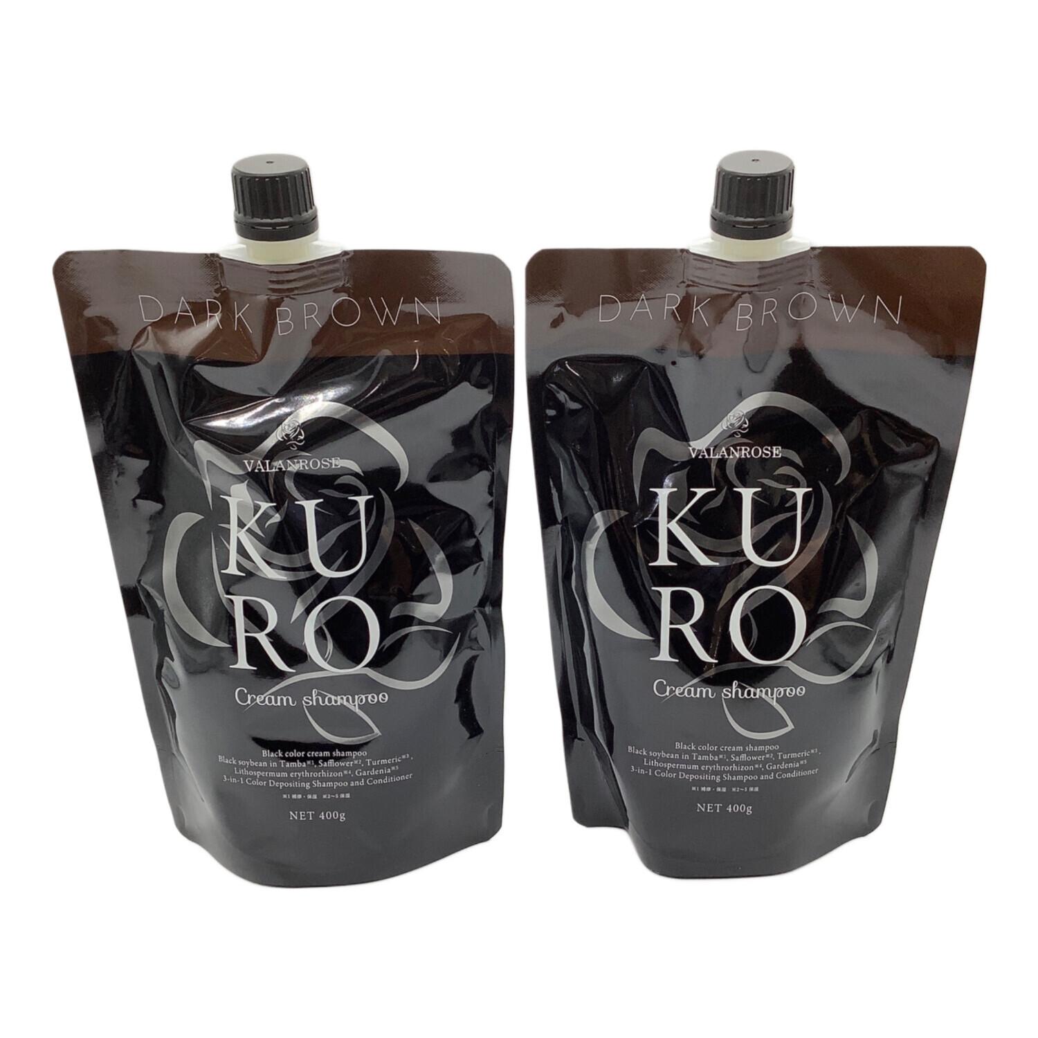 バランローズ KURO Cream shampoo ダークブラウン 400g2本 バラン