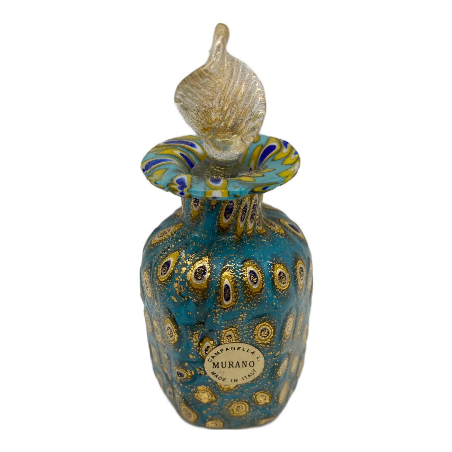 MURANO】☆ムラノ 金彩 蓋付き ピンク ホワイト ライン パフューム