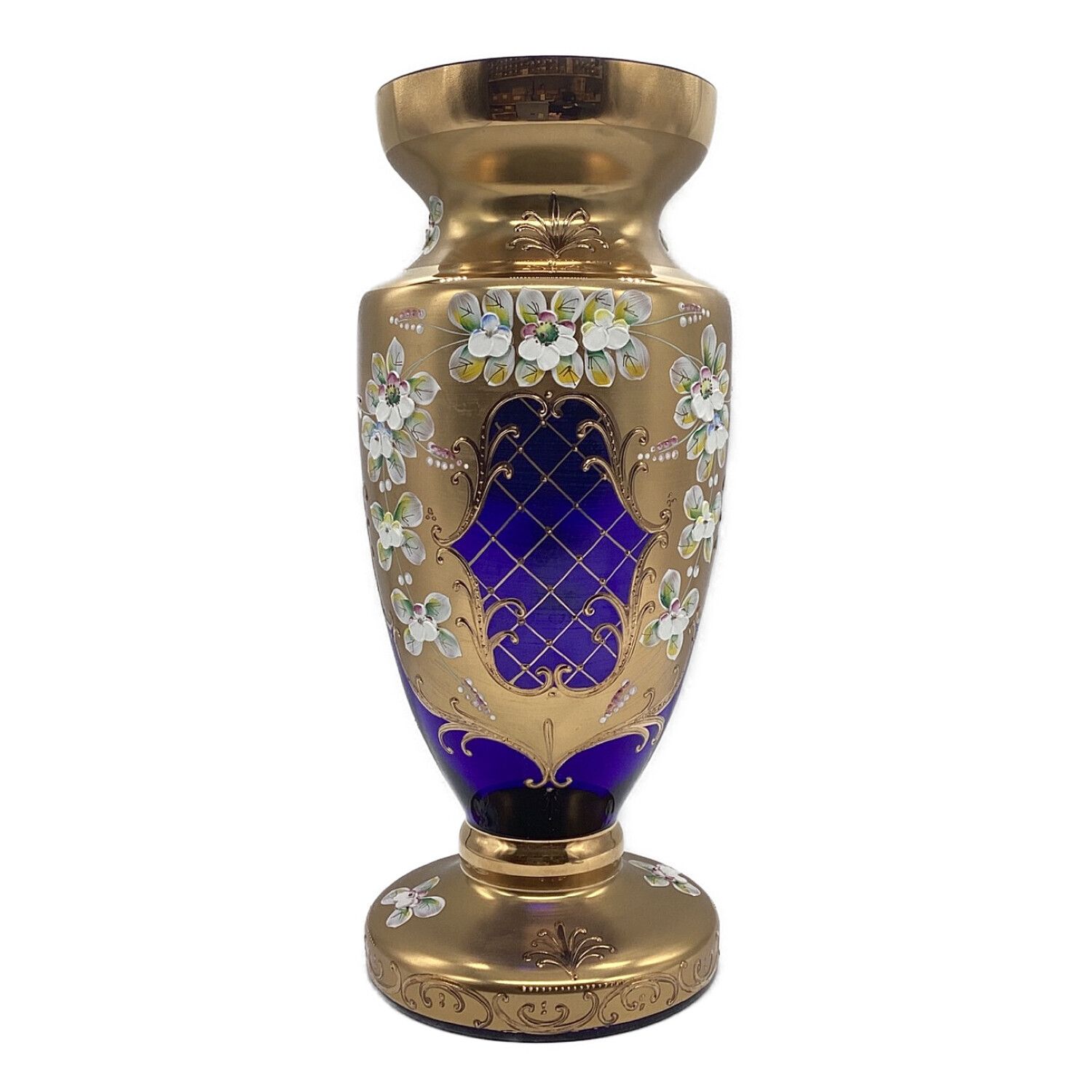 BOHEMIA GLASS (ボヘミア グラス) フラワーベース EGH-26B/ハイ