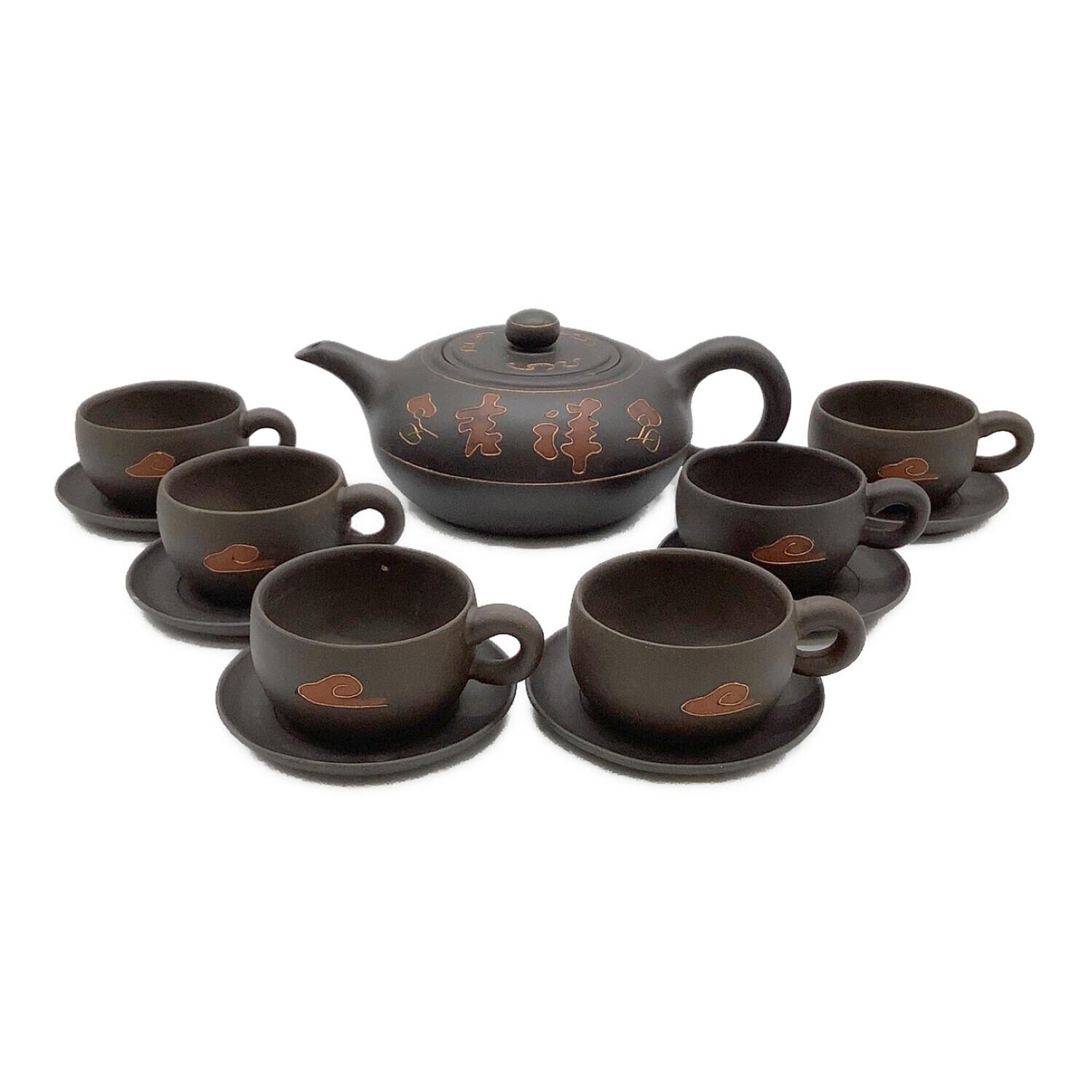 宣興紫砂 中国茶器セット 急須1・湯呑み6セット｜トレファクONLINE