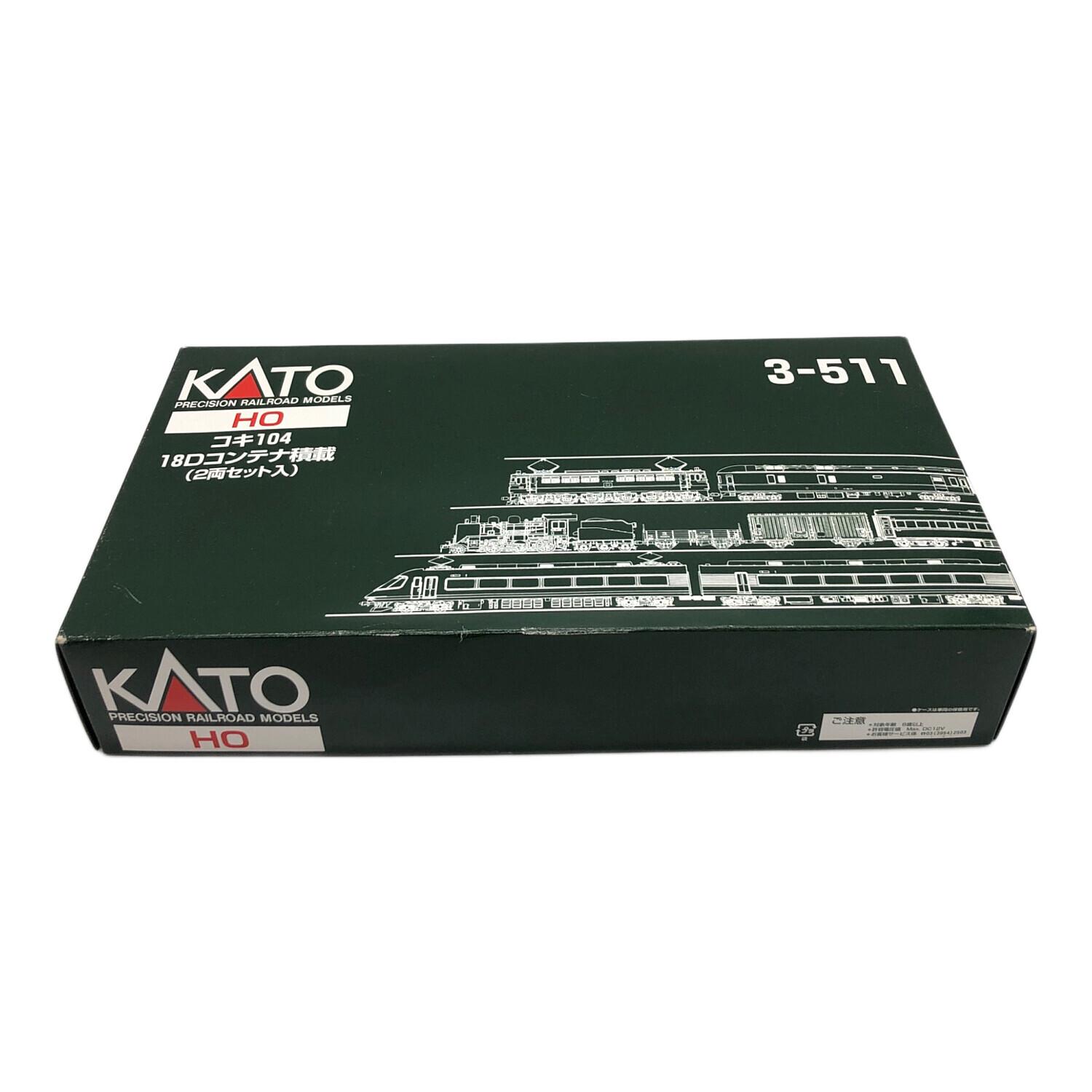 KATO (カトー) HOゲージ コキ104 18Dコンテナ積載 (2両セット入) 3-511