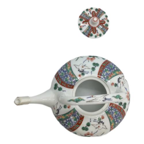 有田焼 (アリタヤキ) 酒器揃え 弥右衛門作 鶴松文様 屠蘇器 急須×1/盃