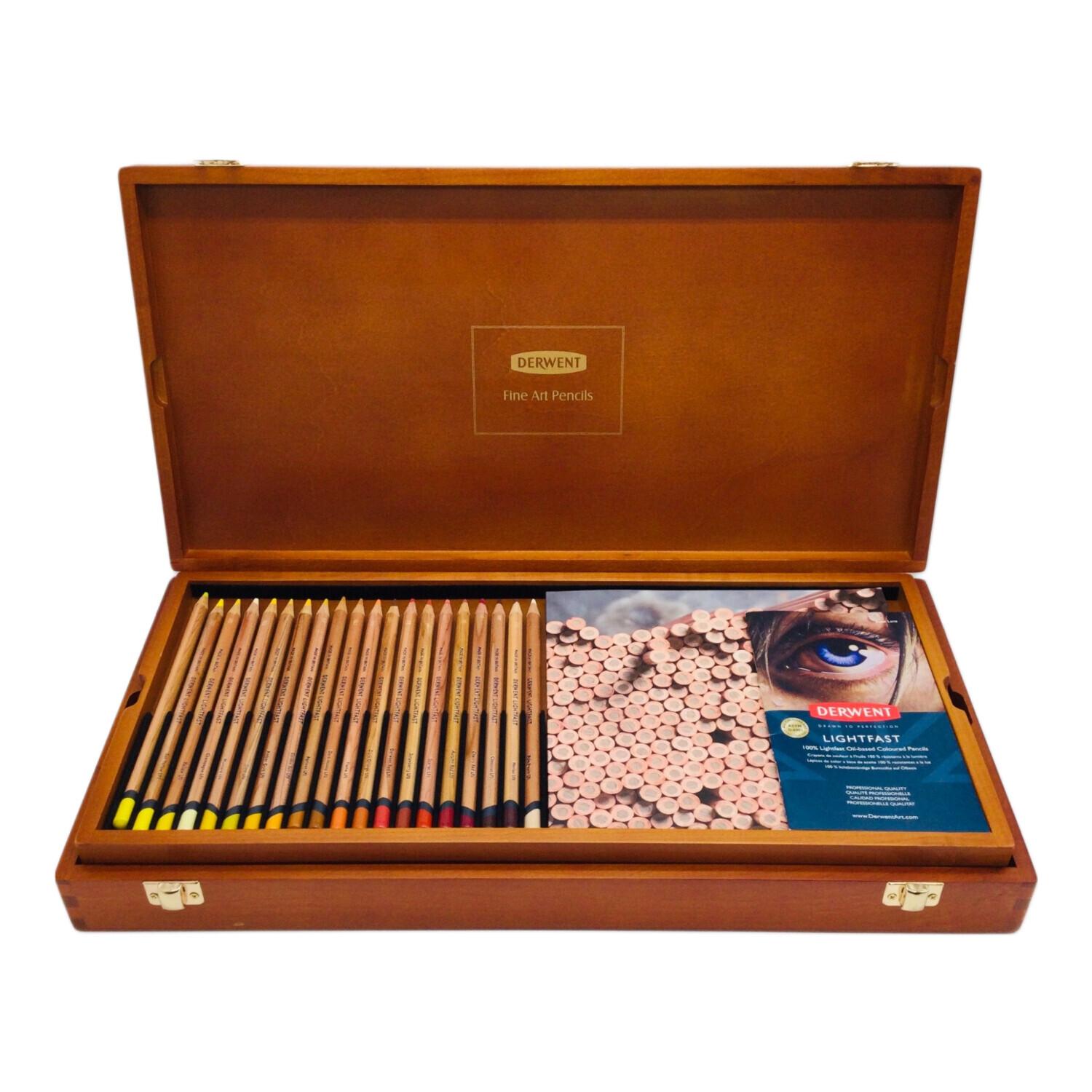 DERWENT (ダーウェント) 油性色鉛筆 ライトファスト ウッドボックス