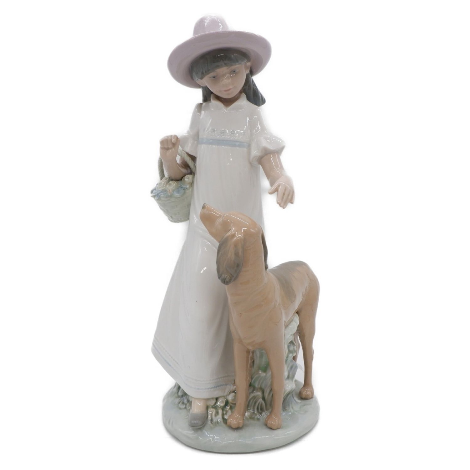 リヤドロ フィギュリン 6760『犬の散歩』 陶器の置物/ヨークシャー