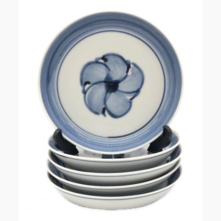 中皿 人間国宝近藤悠三作 14cm 花染付 5Pセット｜トレファクONLINE