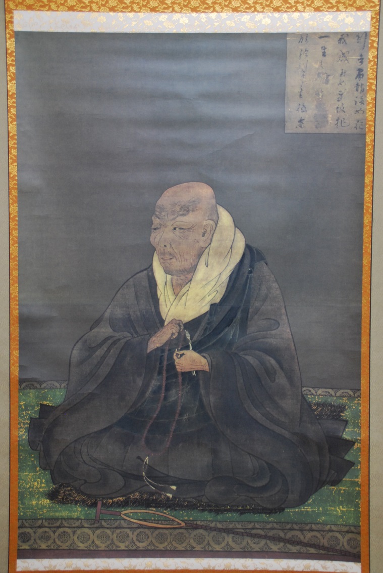 掛軸-1614 重要文化財 熊皮御影 親鸞聖人影像 印刷工芸作品 奈良国立