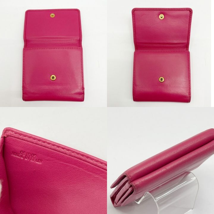 LOEWE ロエベ 財布 3つ折り財布 Wホック ピンク - 中古バッグ・財布