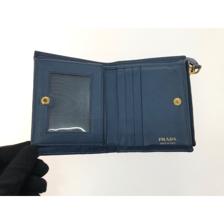 PRADA プラダ レディース 二つ折り財布 パスケース付 サフィアーノ