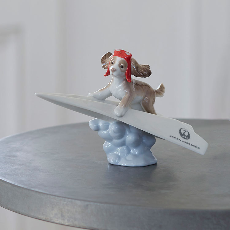 LLIADRO リアドロ 紙飛行機とパイロット（犬） 【公式通販】