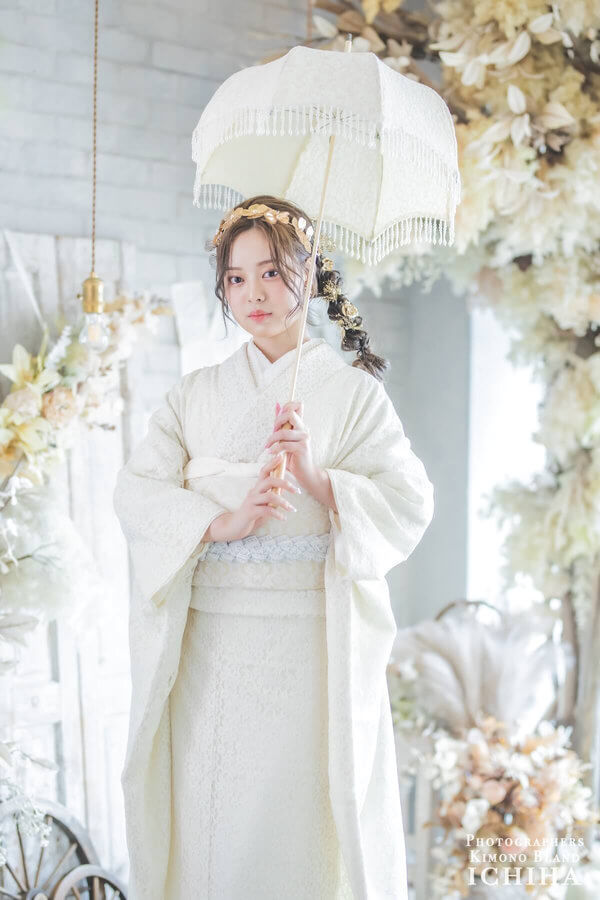 振袖フルセット 白 振袖フルセット 白 お振袖フルセット 7点セット 白