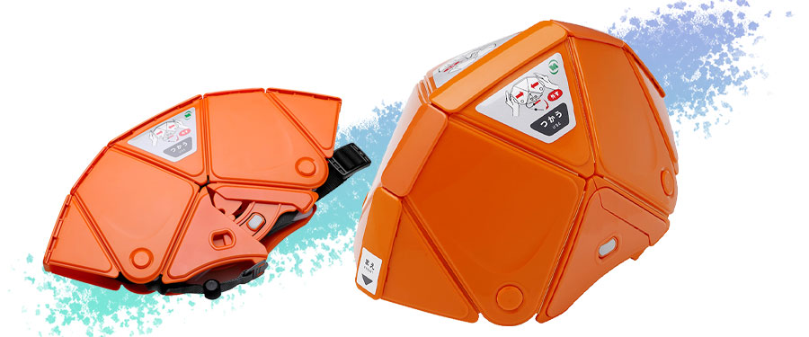 折りたたみ防災ヘルメット TSC－10 N Flatmet2 オレンジ