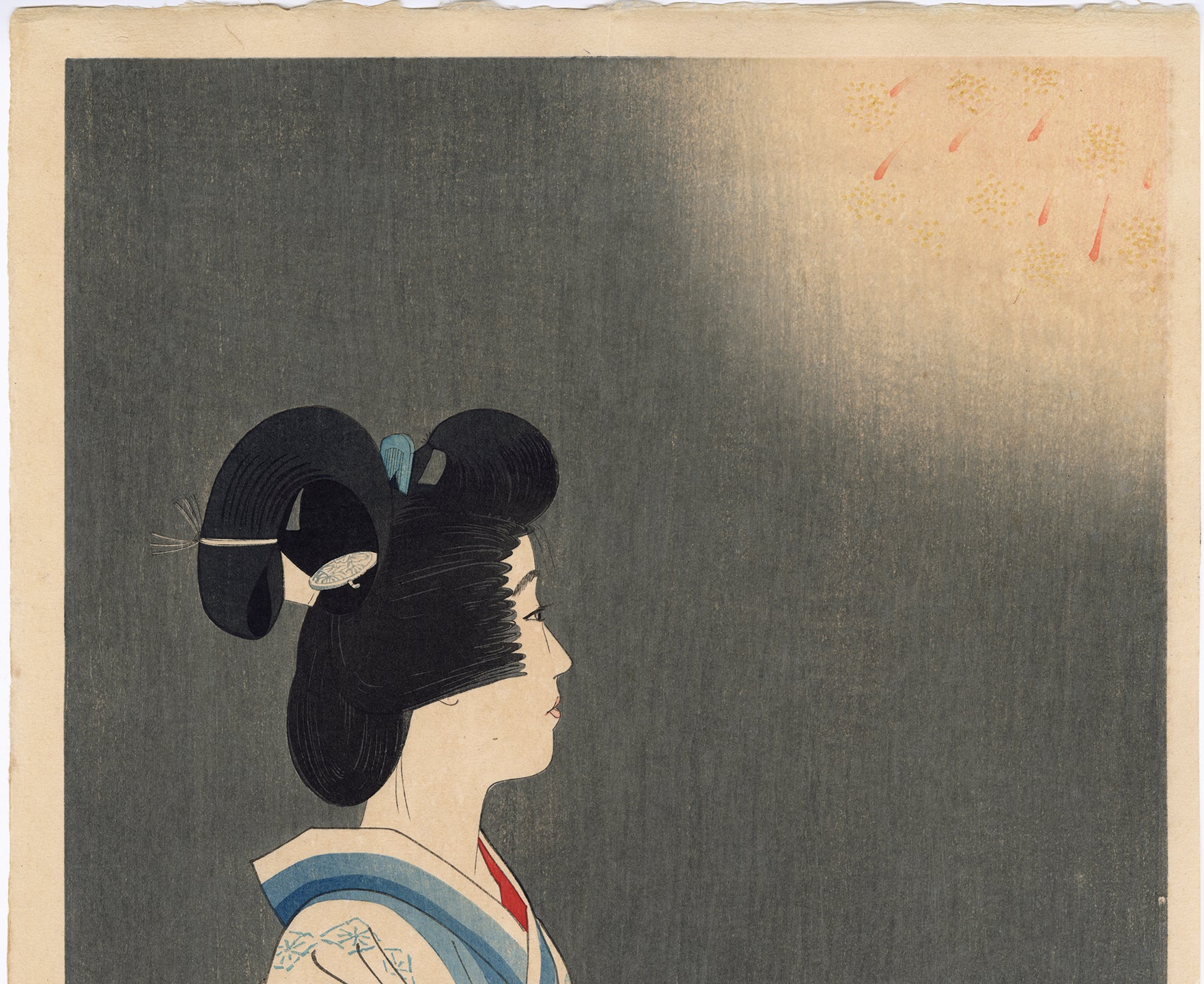 伊藤深水：夏の花火を楽しむ美（売り切れ） – Egenolf Gallery