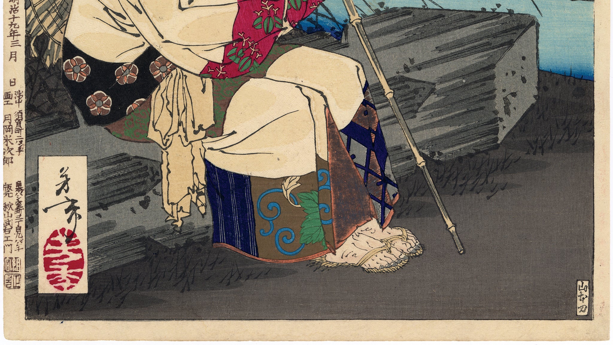 手描き絵画「月の素顔」日本画 オリジナル 原画 【公式通販】