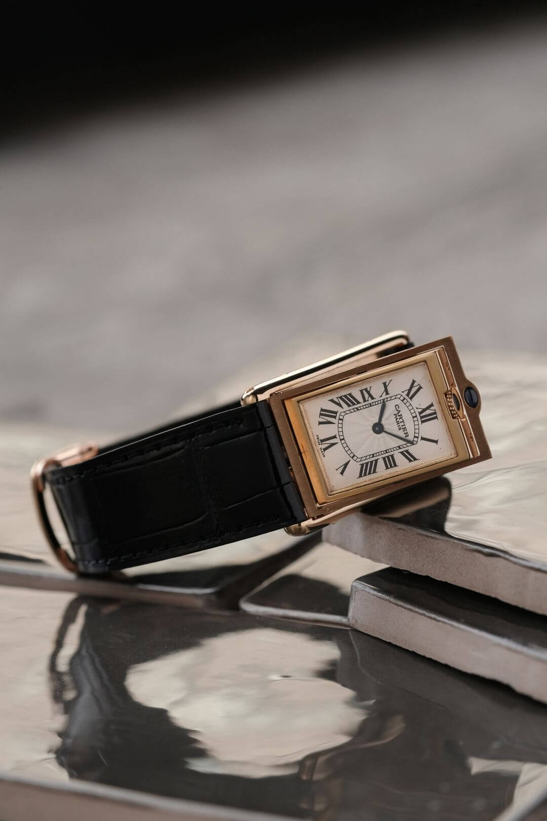 カルティエ/タンクバスキュラントLM/CARTIER PARIS/ギョーシェホワイト