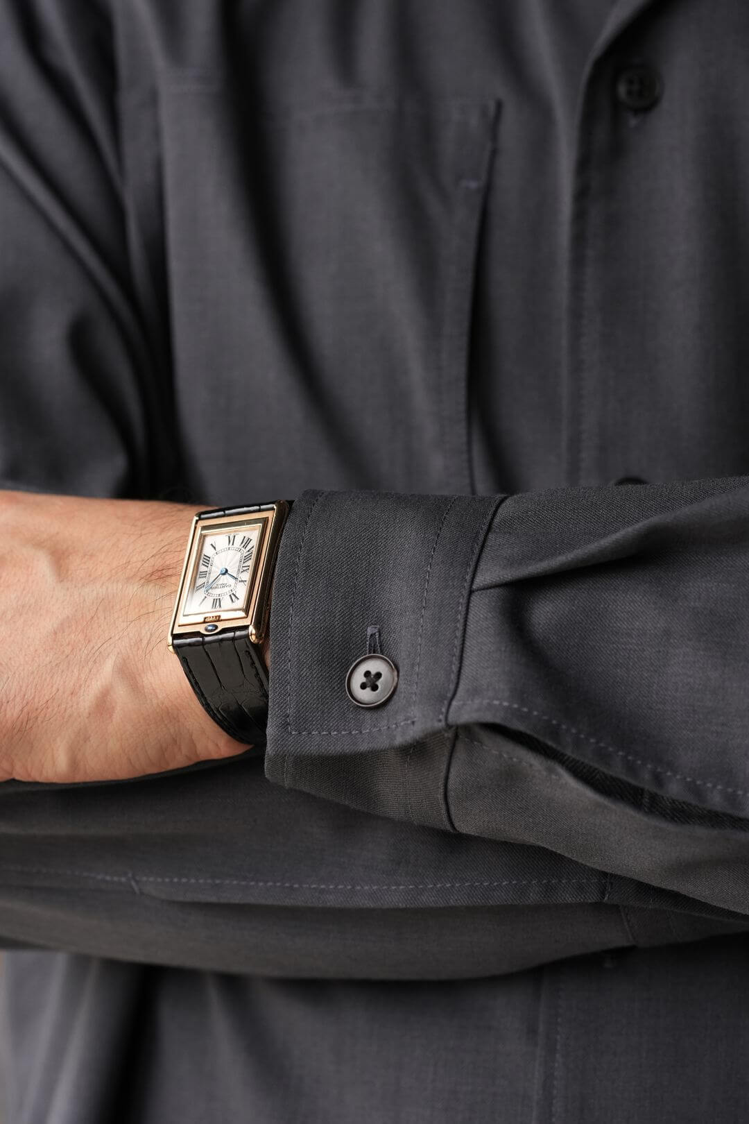 カルティエ/タンクバスキュラントLM/CARTIER PARIS/ギョーシェホワイト