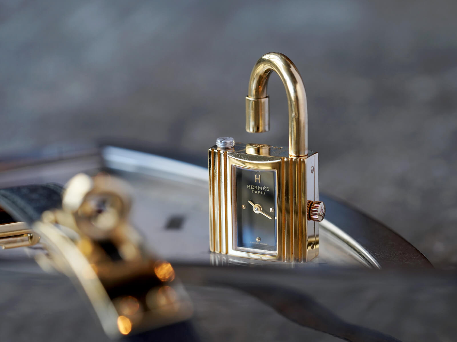 エルメス/ケリーウォッチ/ブラックダイヤル/Hermes/Kelly Cadenas