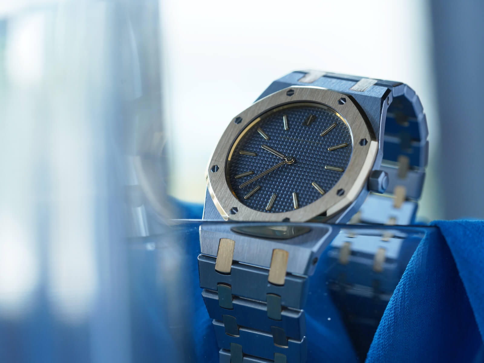 Audemars Piguetロイヤルオークブルー文字盤ボールペン専用ケース付き