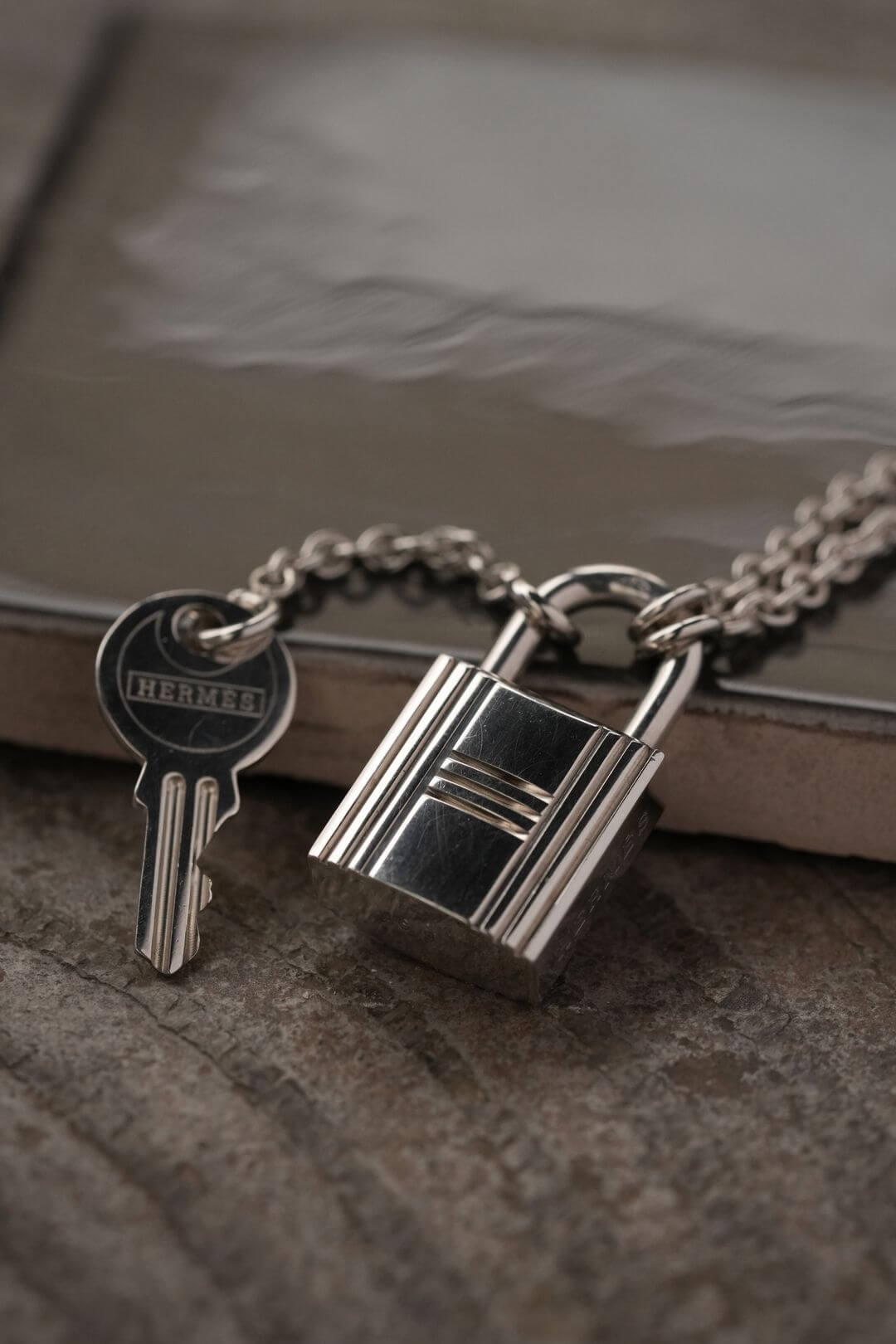 HERMES エルメス カデナ パドロック 南京錠 No.121 鍵 カギ キー付き