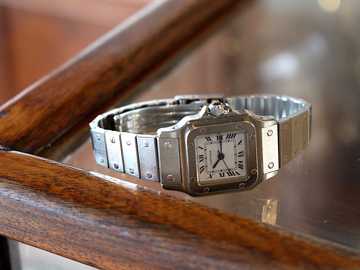 カルティエ/サントスガルベSM/SS/ホワイトローマ/自動巻き/Ref9170901