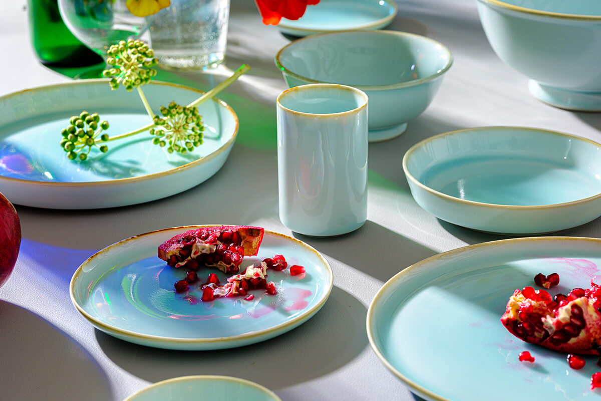 青白磁杯】 清 磁器 青磁 透明感のある青が美しい。青白磁シリーズ