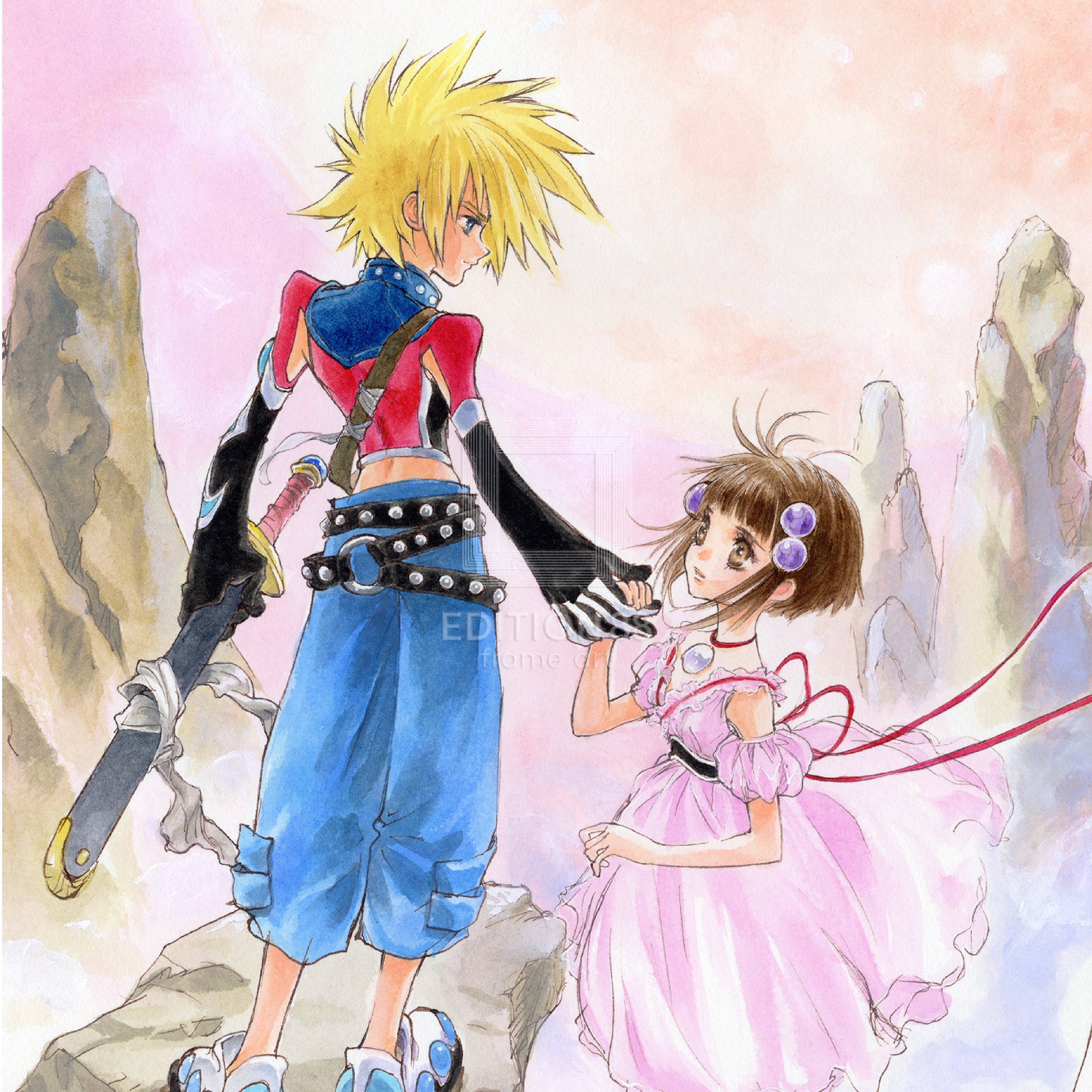 いのまたむつみ テイルズオブデスティニー2 版画 ミクスドメディア