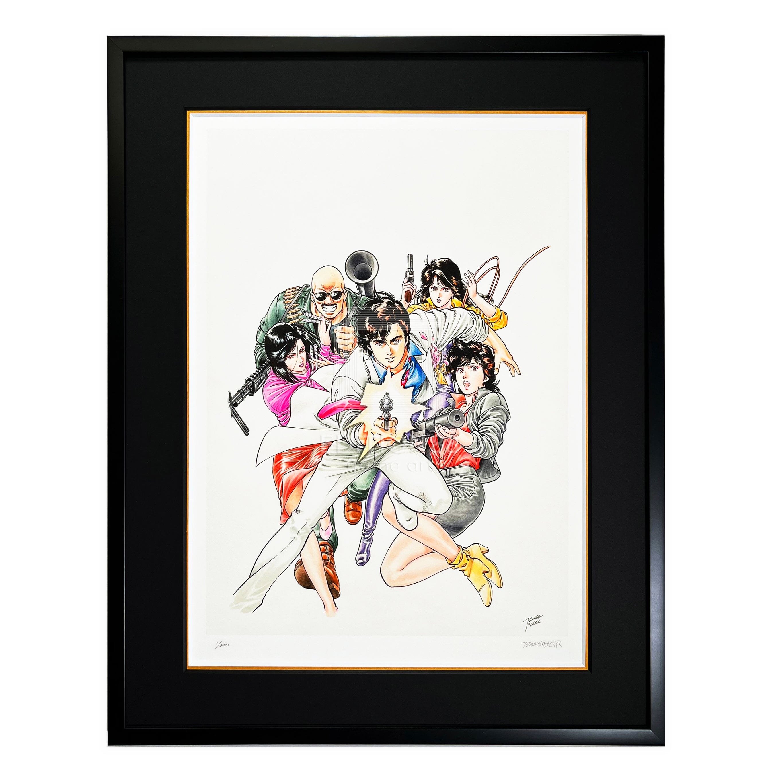 直筆サイン入り『キャッツアイ』北条司 複製原画 国内限定版200 【公式