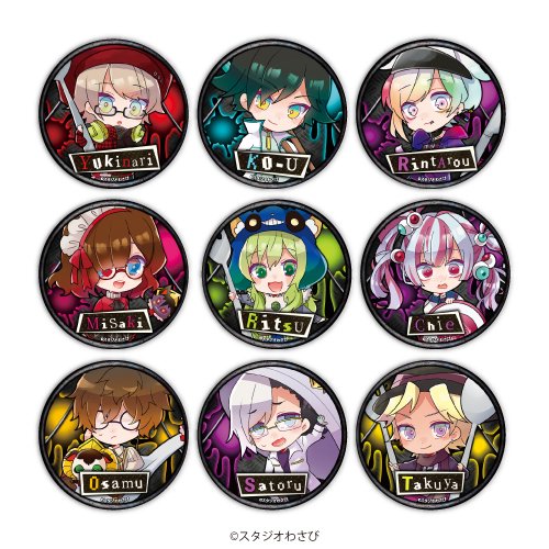 スタジオわさび 狼ゲーム ホワイトデー 新村コウ ハート缶バッジ