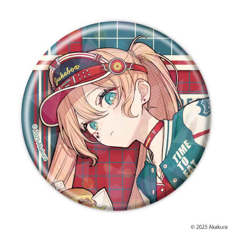 ホログラム缶バッジ(57mm)「赤倉個展『BREAK TIME』」01/ブラインド(14