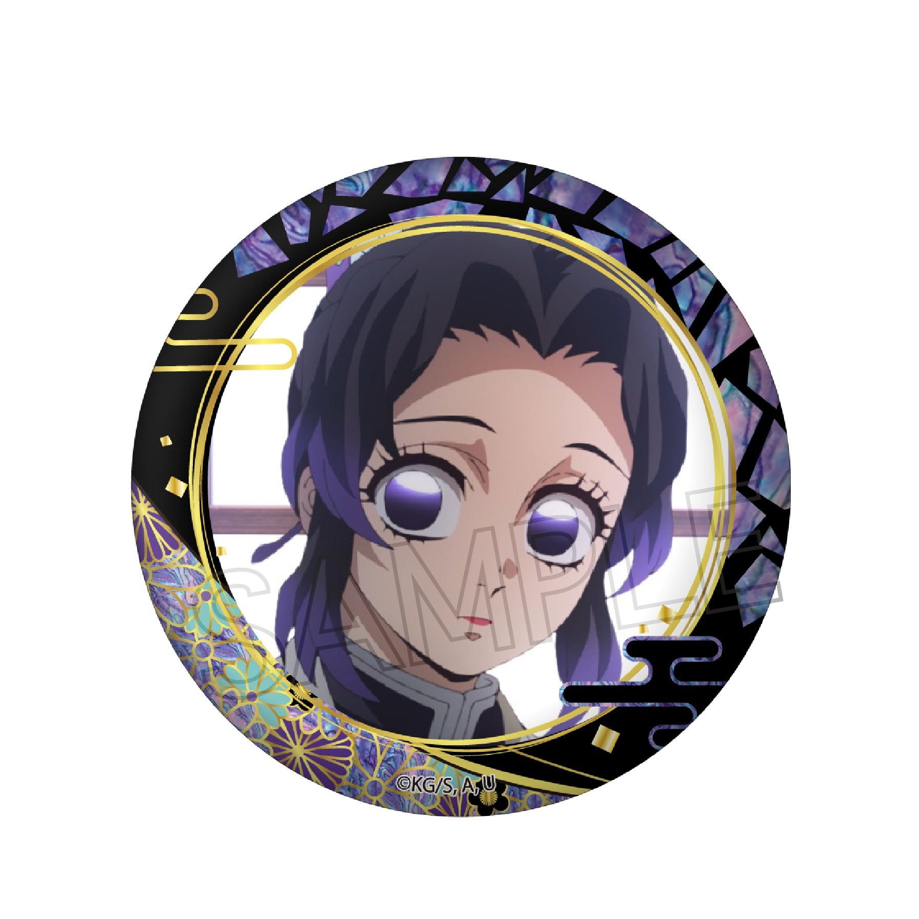 鬼滅の刃 全集中展 幕間画 缶バッジ 胡蝶しのぶ 右向き