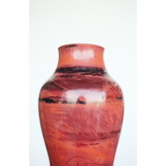 お勧め商品！乾隆ガラスの作り方で、手つくりドラゴン彫刻の緑赤花瓶