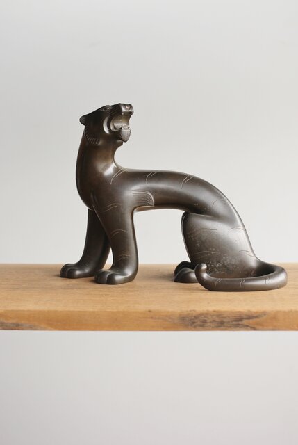 彫刻家 山本瑞雲作 玉定鋳 ブロンズ 東郷元帥像 高さ約23.5cm V8960