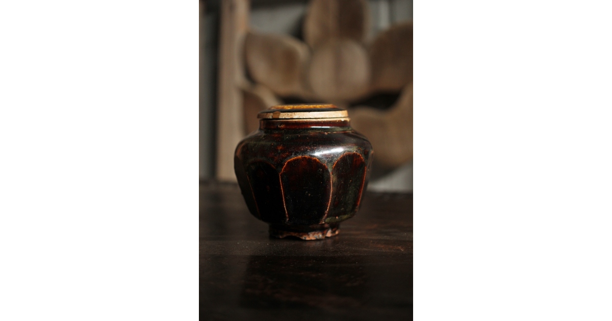 李朝飴釉面取壺 大壺 (李朝後期) 6ce5fe53d3802a5342b0c56000bfa6