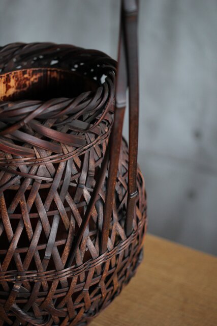 四世 早川尚古斎 竹籠 U363｜骨董店 のびる 古美術 骨董 和風建具 蔵戸