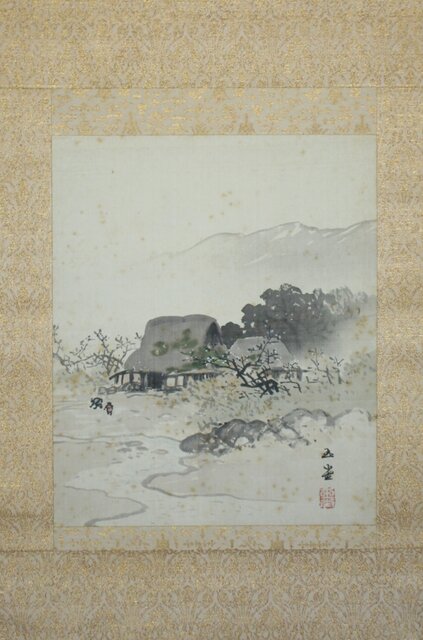 メーカー直売】 有名作家の掛け軸 日光裏見滝 川合玉堂作 絵画 - 絵画
