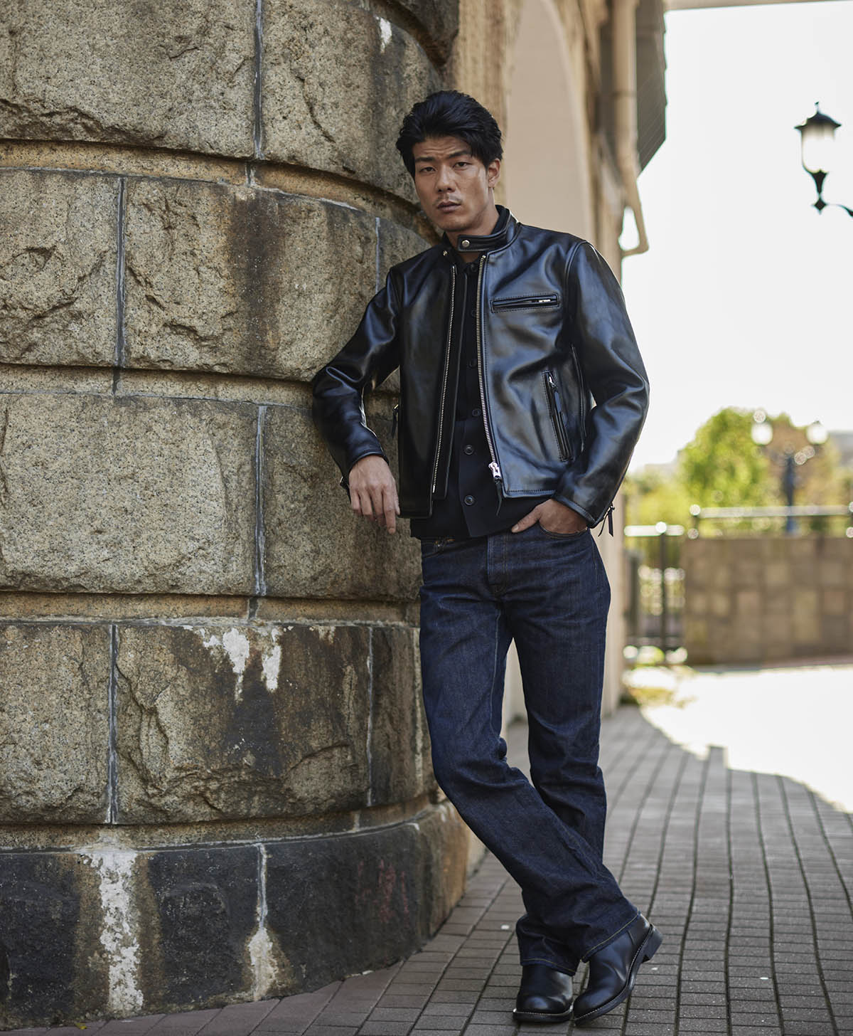 美品□Nハリウッド□牛革□レザー ジャケット□2013AW定価107800円